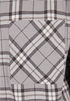 Long Oversized Grey Check Shirt