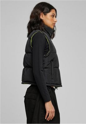 Ladies' reversible short puffer vest
