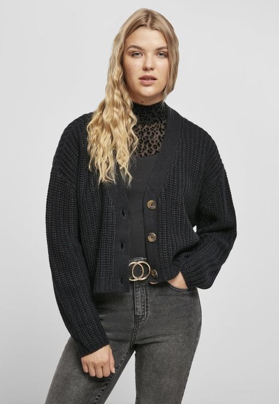 Black short cardigan
