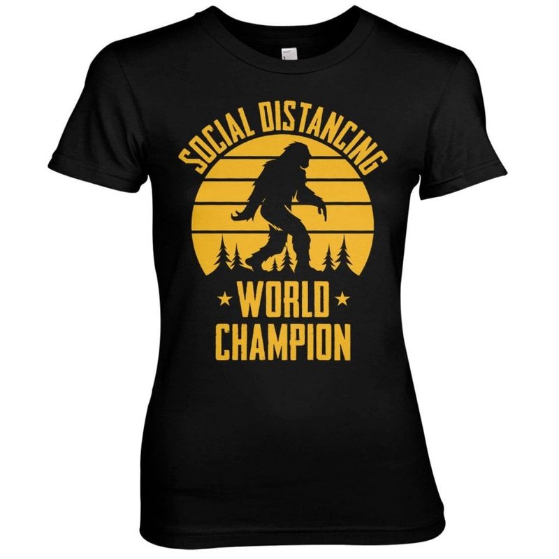 Social Distancing World Champion girly T-shirt