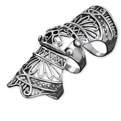 Armour finger ring i rostfritt stål