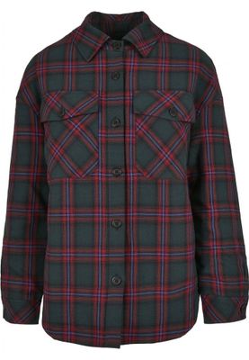 Lined checkered shirt lady