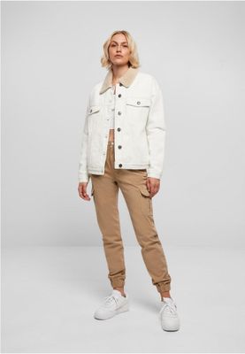 Ladies Oversized Sherpa Denim Jacket