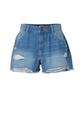 Shorts för dam med slitna – light blue washed (variant)