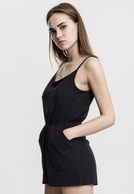 Jumpsuit with narrow shoulder straps