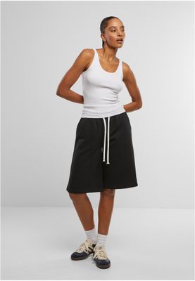 Långa mjukisshorts för dam – svart
