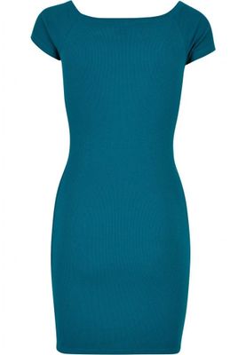 Ladies Off Shoulder Rib Dress
