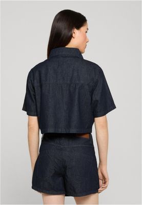 Skjorta för dam i denim – blå tvättad
