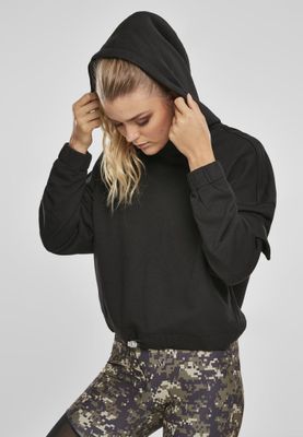 Short hoodie with arm pocket lady