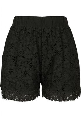 Ladies' black lace shorts