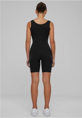 Stretchy jumpsuit with short sleeves and legs