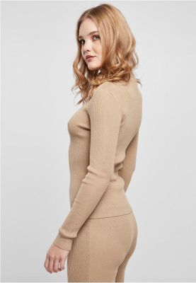 Ladies Rib Knit Turtelneck Sweater