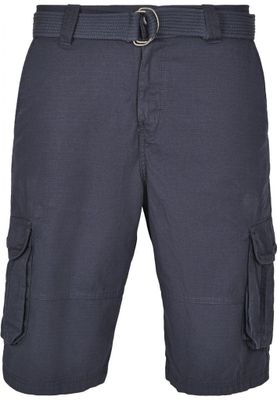 Cargo shorts with belt and ripstop