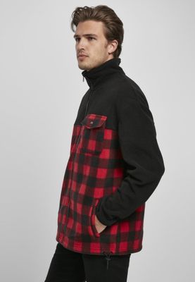 Checkered fleece jacket for men