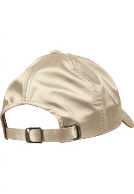 Low profile cap in satin fabric