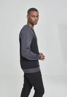 Tvåfärgad raglan sweatshirt