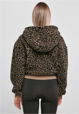 Ladies Short Oversized AOP Sherpa Jacket