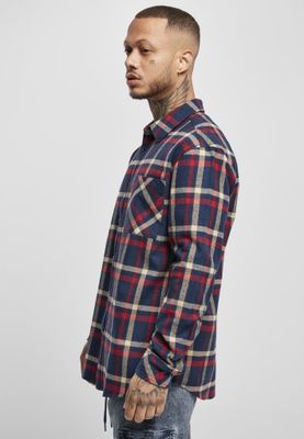 Oversize flannel skjorte herre