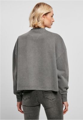 Ladies Heavy Terry Garment Dye Crewneck