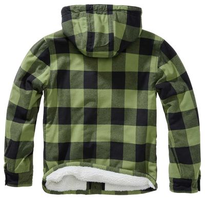 Lumberjacket hooded black/green