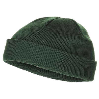 Short hat with folded edge