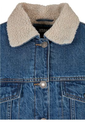 Ladies Oversized Sherpa Denim Jacket