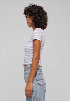 Women's short striped T-shirt