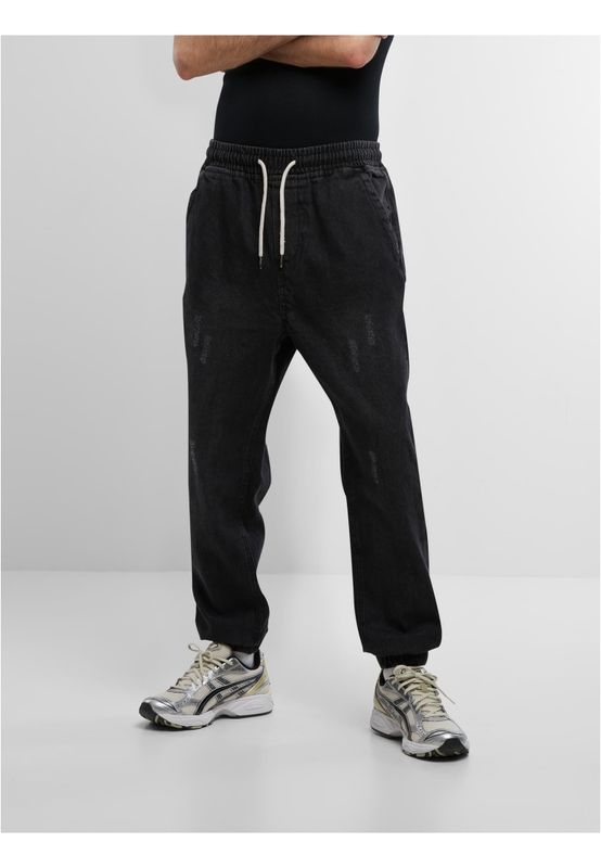 Slim Fit Jogg-jeans för män med dragskoförslutning