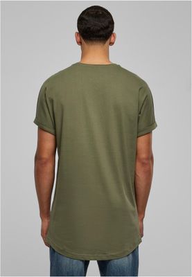 Long Shaped Turnup Tee Olive