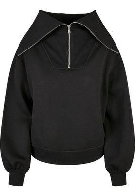Ladies Oversized High Neck Troyer Crew
