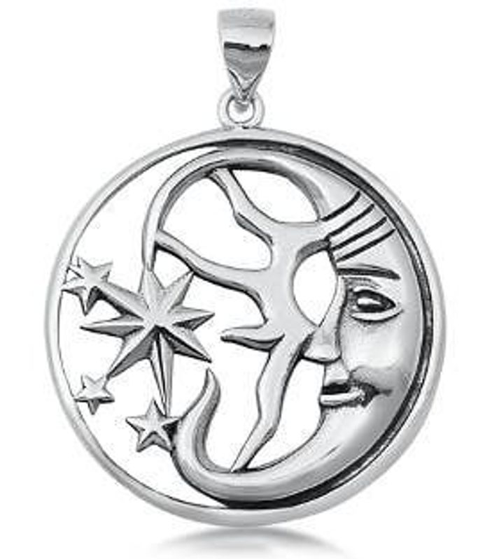 "Moon and Stars" - pendant