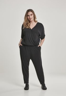 Black jumpsuit lady plus size