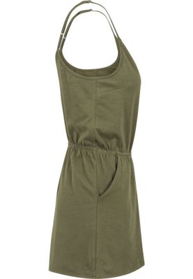 Jumpsuit with narrow shoulder straps
