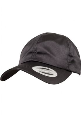 Low profile cap in satin fabric