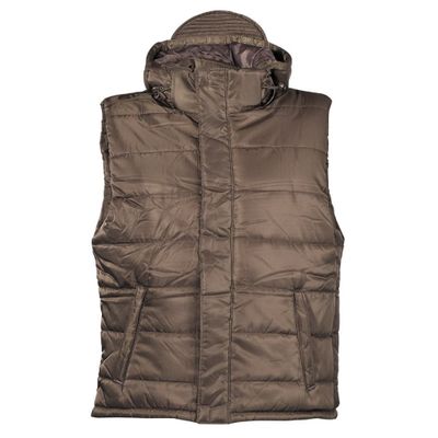 Lined vest with detachable hood