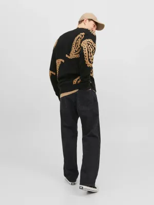 Svarta baggy fit jeans herr - ALEX