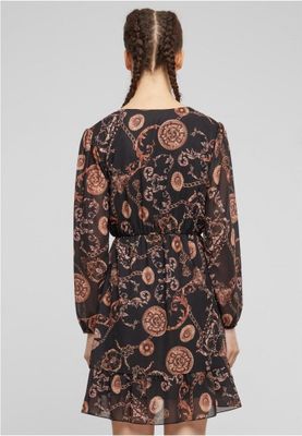 Chiffonkjole med dekorativt print