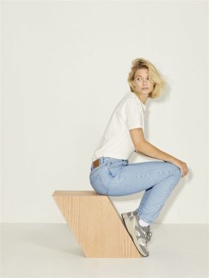 Slim Fit jeans med høj talje og stretch