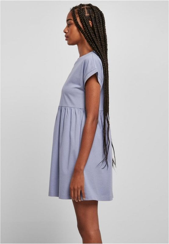 Casual T-shirt dress with gathered skirt
