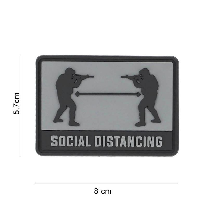 Social Distance PVC patch grey
