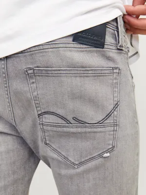 Grå slim fit jeans med stretch - GLENN