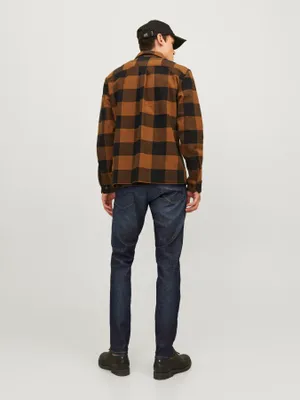 Slim fit jeans herr mörkblå - GLENN