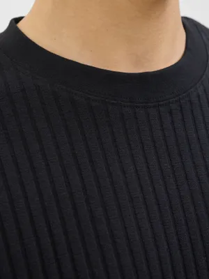 Räfflad loose fit T-shirt