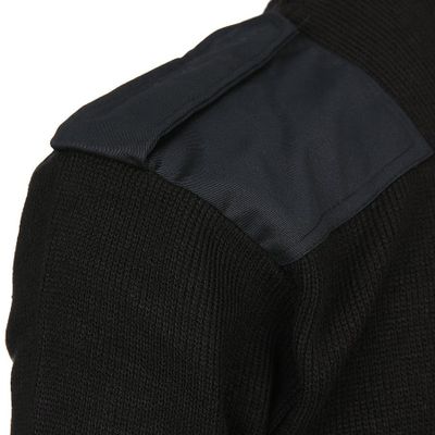 Knitted work shirt with shoulder flaps