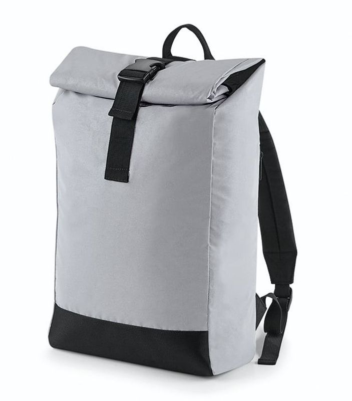 Reflective rolltop backpack