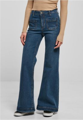 Ladies Vintage Flared Denim Pants