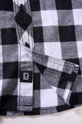 Flannel skjorte børn hvid/sort