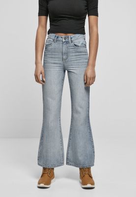 Jeans med bredde forneden og med høj talje
