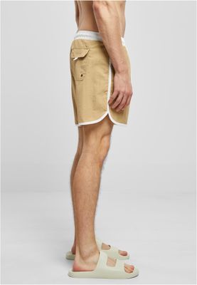 Retro Swimshorts White/Unionbeige