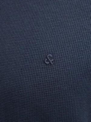 Mörkblå piké med dragkedja – Jack & Jones Plus Size